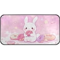 thumbnail image 1 of SKYSONIC Cute Bunny Donut Area Rug 39x20 in, Stain Resistant Comfy Carpet Throw Rug with Elastic Cotton Interlayer for Kitchen Bathroom Living Room Bedroom, 1 of 7