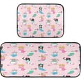thumbnail image 1 of SKYSONIC Cute Cats 2 Pieces Kitchen Rug Cushioned Anti-Fatigue Kitchen Rugs Set for Home Office Laundry,19.7" x 27.6"+19.7" x 47.2", 1 of 7