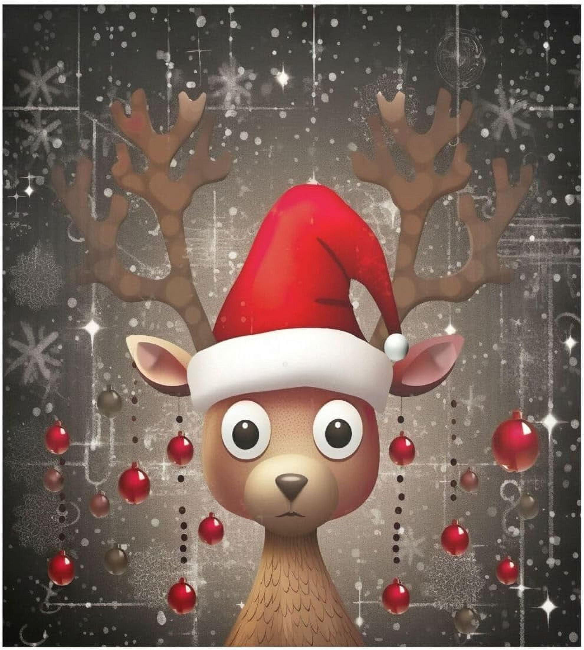 SKYSONIC Cute Christmas Deer Dishwasher Cover 23x26in,Reuseable