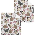 thumbnail image 1 of SKYSONIC Cute Dachshund Dog Washcloths Set of 2, Highly Absorbent Soft Cotton Fingertip Towels for Bathroom, Kitchen, Gym, Spa, Home Decor 12 x 12 Inch, 1 of 7