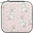 thumbnail image 1 of SKYSONIC Cute Rabbit Leather Jewelry Box,Portable Mini Jewelry Case Traveling Jewelry Organizer for Rings Necklaces Bracelets Earrings, 1 of 7