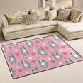 thumbnail image 1 of SKYSONIC Cute Sloths Balloons Non-Slip Area Rug, Valentines Day Floor Carpet Comfort Floor Mats Decor for Indoor Front Porch,Living Room, Bedroom,Kitchen,72"x48", 1 of 5