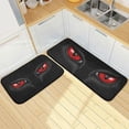 thumbnail image 1 of SKYSONIC Dark Cat Red Eyes Kitchen Mats Set of 2 Floor Runner Rug Anti Fatigue Non Slip Comfort Mat 19.7x27.6 Inch + 19.7x47.2 Inch for Living Room Laundry Room Hallway, 1 of 7