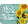 thumbnail image 1 of SKYSONIC Dish Drying Mat for Kitchen Sunflower Bless This Kitchen Counter 18 x 24 inch-Absorbent Microfiber Dish Mat, Reversible Drying Pad Dish Drainer Rack Mats for Countertop Fast Dry, 1 of 6