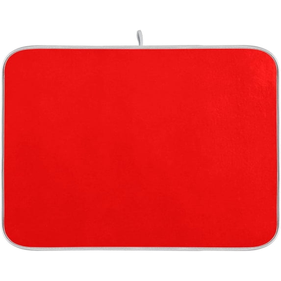 SKYSONIC Dish Drying Mat Red Absorbent Dish Drainer Kitchen Counter,Super Absorbent Dish Drying Pads Dish Drainer Rack Pads 16x18