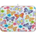 thumbnail image 1 of SKYSONIC Dish Drying Mat for Kitchen Counter Butterfly & Flower Eco Friendly Drying Mat - Easy to Clean Heat Resistant Dish Mat - 18x24, 1 of 6