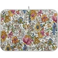 thumbnail image 1 of SKYSONIC Dish Drying Mat for Kitchen Counter Flowers Paisley Eco Friendly Drying Mat - Easy to Clean Heat Resistant Dish Mat - 16x18, 1 of 6