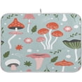 thumbnail image 1 of SKYSONIC Dish Drying Mat for Kitchen Counter Pink Mushrooms Eco Friendly Drying Mat - Easy to Clean Heat Resistant Dish Mat - 18x24, 1 of 6