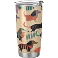 thumbnail image 1 of SKYSONIC Dogs Tumbler Stainless Steel Double Wall Vacuum Reusable Insulated Mug with Straw and Built-in Coaste for Cold and Hot Beverages, 20oz, 1 of 7