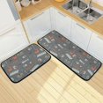 thumbnail image 1 of SKYSONIC Doodle Rock Music Kitchen Mats Set of 2 Guitar Piano Anti Fatigue Floor Runner Rug Non Slip Comfort Mat 19.7x27.6 Inch + 19.7x47.2 Inch for Living Room Laundry Room Hallway, 1 of 7