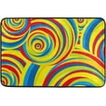 thumbnail image 1 of SKYSONIC Doormat Abstract Rainbow Circle Lightweight Non Slip Indoor Outdoor Entryway Rugs Floor Mat for Bathroom Kitchen Entrance 23.6 x 15.7 inches, 1 of 5