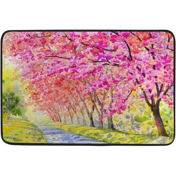 SKYSONIC Doormat Beautiful Jungle Painting Lightweight Non Slip Indoor Outdoor Entryway Rugs Floor Mat for Bathroom Kitchen Entrance 23.6 x 15.7 inches