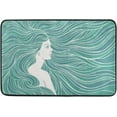 thumbnail image 1 of SKYSONIC Doormat Girl with Streaming Hair Lightweight Non Slip Indoor Outdoor Entryway Rugs Floor Mat for Bathroom Kitchen Entrance 23.6 x 15.7 inches, 1 of 5