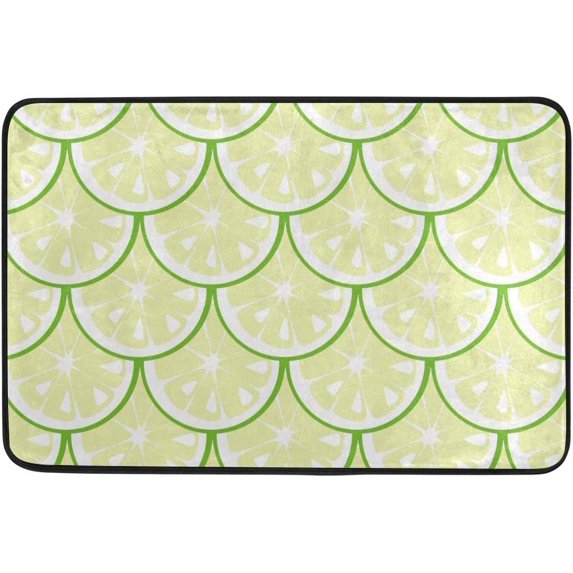SKYSONIC Doormat Lemon Pattern Lightweight Non Slip Indoor Outdoor Entryway Rugs Floor Mat for Bathroom Kitchen Entrance 23.6 x 15.7 inches