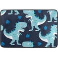 thumbnail image 1 of SKYSONIC Doormat Turquoise Dinosaurs Lightweight Non Slip Indoor Outdoor Entryway Rugs Floor Mat for Bathroom Kitchen Entrance 23.6 x 15.7 inches, 1 of 5