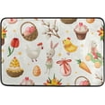 thumbnail image 1 of SKYSONIC Easter Bunny Door mat Non Slip Floor Door Rug Soft Floor Mat for Kitchen Garden Bedroom Indoor Outdoor Entrance Home Holiday Decoration 23.6" x15.7", 1 of 7