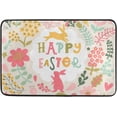 thumbnail image 1 of SKYSONIC Easter Bunny Door mat Non Slip Floor Door Rug Soft Floor Mat for Kitchen Garden Bedroom Indoor Outdoor Entrance Home Holiday Decoration 23.6" x15.7", 1 of 7