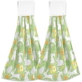 thumbnail image 1 of SKYSONIC Easter Bunny Egg Spring 2Pcs Kitchen Hanging Towel Set Hand Hanging Towels with Hanging Loop, Absorbent Bathroom Hand Towel Soft Thick Dish Cloth Dry Towel for Kitchen Bathroom, 12"x17", 1 of 6