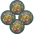 thumbnail image 1 of SKYSONIC Easter Bunny Eggs Round Placemats for Dining Table Non-Slip Heat-Resistant Polyester Table Mats Set of 4 Washable Table Mats for Kitchen Dining Table Decoration, 1 of 5