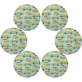 thumbnail image 1 of SKYSONIC Easter Bunny Eggs Round Placemats for Dining Table Non-Slip Heat-Resistant Polyester Table Mats Set of 6 Washable Table Mats for Kitchen Dining Table Decoration, 1 of 5
