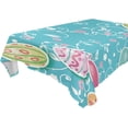 thumbnail image 1 of SKYSONIC Easter Bunny Eggs Tablecloth Waterproof Washable Polyester Square Table Cover Durable Tablecloth for Kitchen Dining Table Party Decor (54 X 72 Inch), 1 of 7