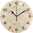 thumbnail image 1 of SKYSONIC Easter Rabbit Wall Clock 10 Inch Silent Non Ticking Round Clock Oil Painting Clock Easy to Read Clock for Living Room Bedroom Bathroom Home Decor, 1 of 7