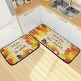 thumbnail image 1 of SKYSONIC Eat Pie and Be Thankfull Kitchen Rugs Set of 2, Fall Maple Leaves Floor Mat Area Rug Washable Carpet Perfect for Living Room Bedroom Entryway, 1 of 7