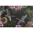 thumbnail image 1 of SKYSONIC Embroidery Dragonfly Dish Drying Mat PU Leather Drying Pad for Kitchen Water Absorption Heat Resistant Home Decoration Mat 17.7×11.8 Inch, 1 of 6