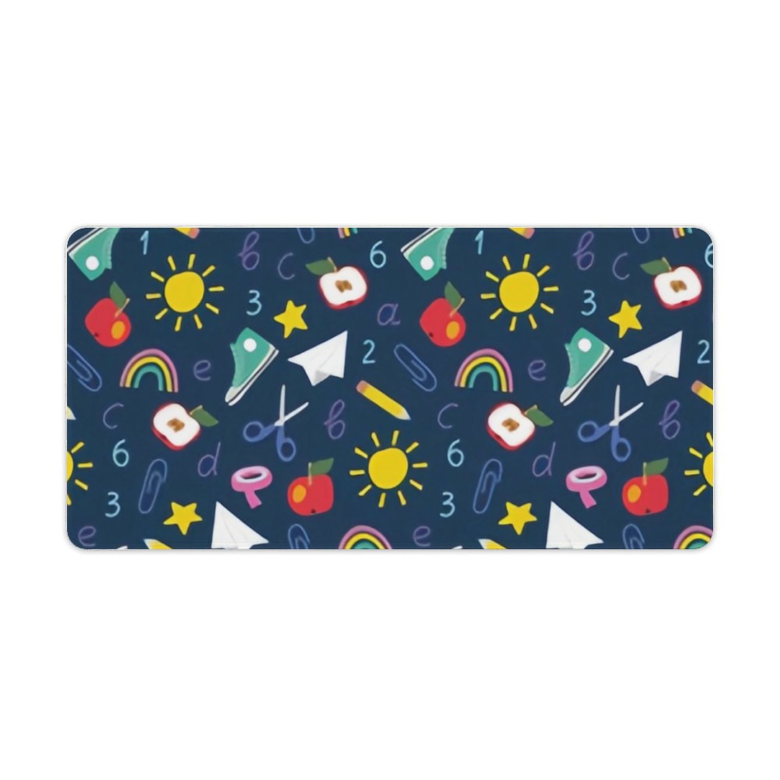 SKYSONIC Extended Large Gaming Mouse Pad, School Pattern Back Laptop