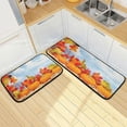 thumbnail image 1 of SKYSONIC Fall Pumpkins Unique Kitchen Rugs Set of 2, Autumn Leaves Floor Runner Area Rug Washable Carpet Mat Perfect for Living Room Bedroom Entryway, 1 of 7
