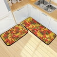 thumbnail image 1 of SKYSONIC Fall Red Flower Kitchen Rugs 2 Pieces, Ginkgo Biloba Leaves Floor Mat Room Area Rug Washable Carpet Perfect for Living Room Bedroom Entryway, 1 of 7