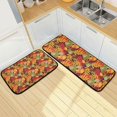 thumbnail image 1 of SKYSONIC Fall Red Leaves Abstract Kitchen Rugs 2 Pieces, Autumn Maple Floor Mat Room Area Rug Washable Carpet Perfect for Living Room Bedroom Entryway, 1 of 7