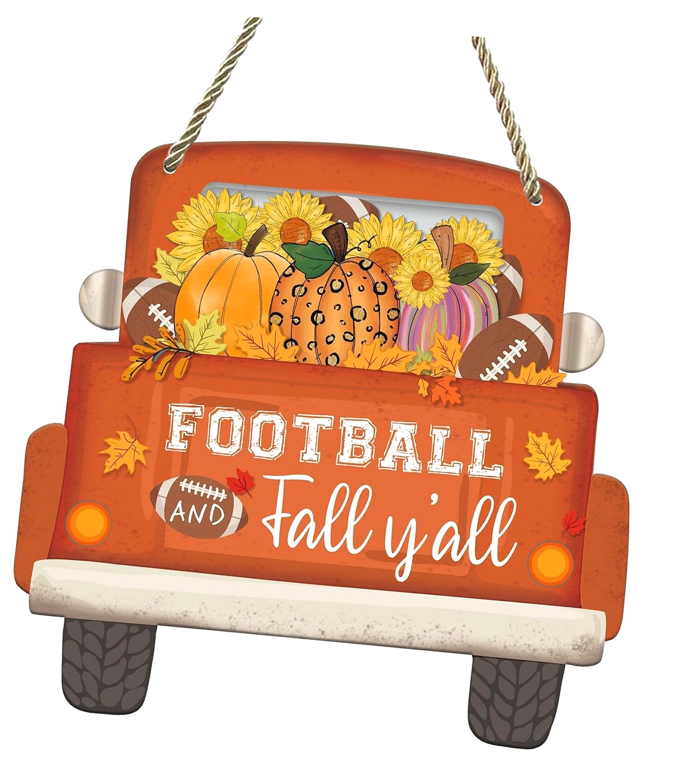 Fall Sign Nyt SKYSONIC Fall Sign Pumpkin Truck Decorations 11.5