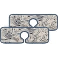 thumbnail image 1 of SKYSONIC Faucet Absorbent Mat 2 Pcs Marbling Pattern Kitchen Faucet Splash Catcher Washable Counter Drying Pads Behind Faucet for Kitchen Bathroom, 1 of 7