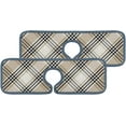 thumbnail image 1 of SKYSONIC Faucet Absorbent Mat 3 Pcs Checkered Tartan Plaid Kitchen Faucet Splash Catcher Washable Counter Drying Pads Behind Faucet for Kitchen Bathroom, 1 of 7