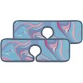 thumbnail image 1 of SKYSONIC Faucet Absorbent Mat 3 Pcs Marble Effect Painting Kitchen Faucet Splash Catcher Washable Counter Drying Pads Behind Faucet for Kitchen Bathroom, 1 of 7