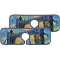 thumbnail image 1 of SKYSONIC Faucet Absorbent Mat 4 Pcs Oil Painting London Tower Bridge Kitchen Faucet Splash Catcher Washable Counter Drying Pads Behind Faucet for Kitchen Bathroom, 1 of 7