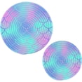 thumbnail image 1 of SKYSONIC Fish Skin Scale Pot Holders Trivets, 2 Pcs Heat Resistant Trivets,Colorful Glitter Cotton Thread Weave Mats for Hot Pads Pans Pot Bowl Teapot for Kitchen Decor, 1 of 7