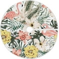 thumbnail image 1 of SKYSONIC Flamingo Christmas Tree Skirt Home Decoration Large Round Christmas Tree Skirt for Holiday Party Home Christmas Day Ornaments 47.2 Inch, 1 of 6