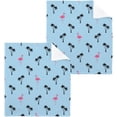 thumbnail image 1 of SKYSONIC Flamingo Cotton Washcloths Set of 2, Highly Absorbent Soft Fingertip Towel for Bathroom, Gym, Hotel and Spa, 12 x 12 Inch, 1 of 7
