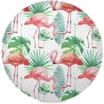 thumbnail image 1 of SKYSONIC Flamingo and Leaves Round Placemats for Dining Table Non-Slip Heat-Resistant Polyester Table Mats Set of 1 Washable Table Mats for Kitchen Dining Table Decoration (746), 1 of 7