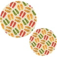 thumbnail image 1 of SKYSONIC Flip Flop Colorful Pot Holders Trivets, 2 Pcs Heat Resistant Trivets,Summer Cotton Thread Weave Mats for Hot Pads Pans Pot Bowl Teapot for Kitchen Decor, 1 of 7