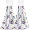 thumbnail image 1 of SKYSONIC Floral Pattern Pretty Flowers Printing Roses 2Pcs Hanging Hand Towels with Hanging Loop, Absorbent Bathroom Hand Towels Soft Thick Dish Cloth Hand Towels for Kitchen Bathroom, 12"x17", 1 of 6