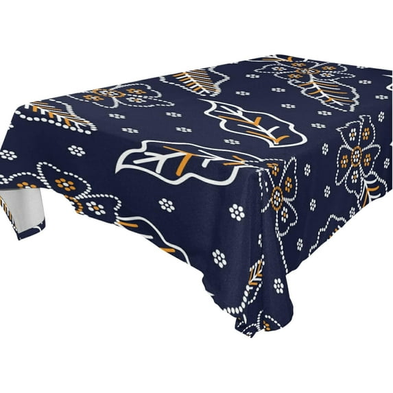 SKYSONIC Floral Pattern Tablecloth Waterproof Washable Polyester Square Table Cover Durable Tablecloth for Kitchen Dining Table Party Decor (54 X 54 Inch)