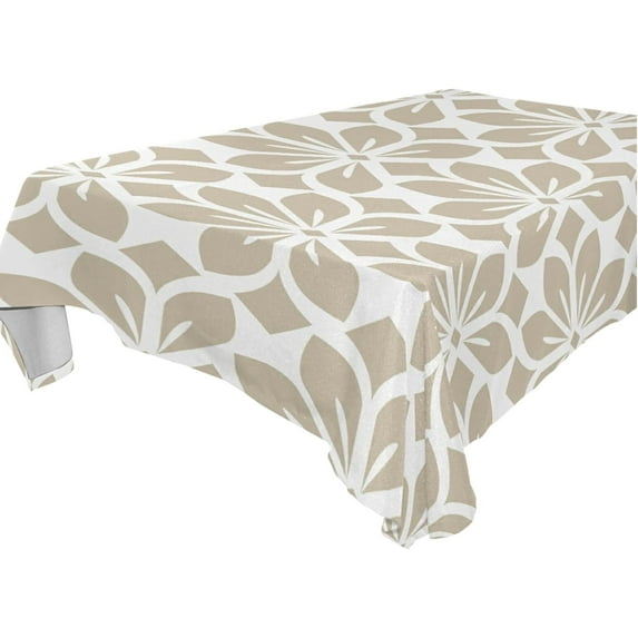 SKYSONIC Floral Pattern Tablecloth Waterproof Washable Polyester Square Table Cover Durable Tablecloth for Kitchen Dining Table Party Decor (54 X 54 Inch)