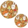 thumbnail image 1 of SKYSONIC Fox Deer Rabbit Cute Pot Holders Trivets, 2 Pcs Heat Resistant Trivets,Fall Maple Leaf Cotton Thread Weave Mats for Hot Pads Pans Pot Bowl Teapot for Kitchen Decor, 1 of 7