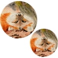 thumbnail image 1 of SKYSONIC Fox Watercolor Autumn Pot Holders Trivets, 2 Pcs Heat Resistant Trivets,Fall Animals Forest Cotton Thread Weave Mats for Hot Pads Pans Pot Bowl Teapot for Kitchen Decor, 1 of 6