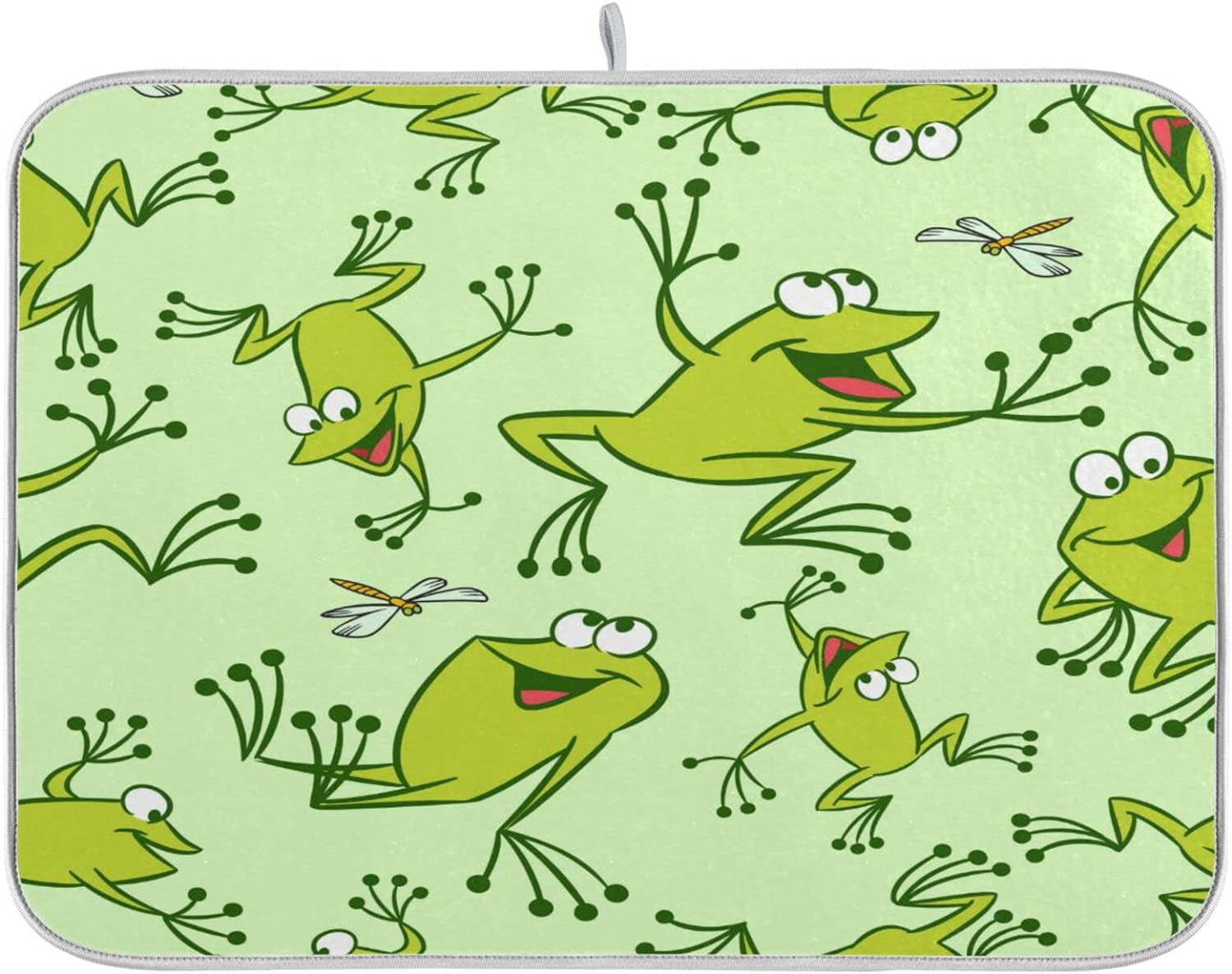 SKYSONIC Funny Cartoon Frogs Dish Drying Mat Kitchen Drying Pad Dish ...