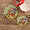thumbnail image 1 of SKYSONIC Funny Flower Puppy Pot Holders Trivets, 2 Pcs Heat Resistant Trivets,Easter Rabbit Floral Cotton Thread Weave Mats for Hot Pads Pans Pot Bowl Teapot for Kitchen Decor, 1 of 7