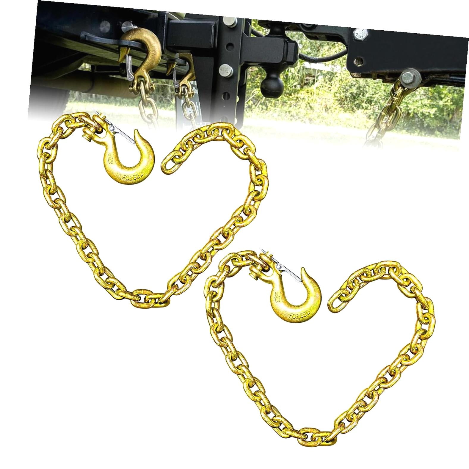 Trailer Chain Safety Chain Hooks Gripon 35-Inch G70 Trailer Safety Chain With 268272 - Foto 8